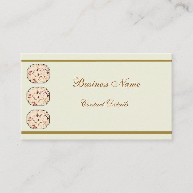 Vintage Roses Business Card (Front)