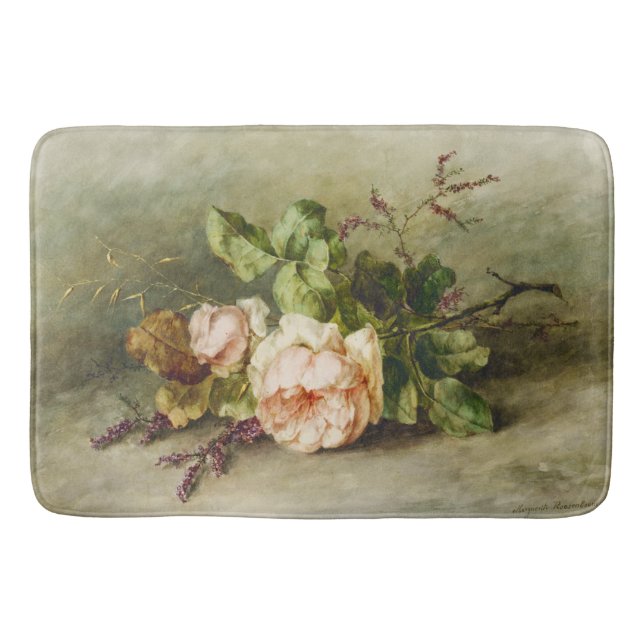 Vintage Roses by Margaretha Roosenboom Bath Mat (Front)