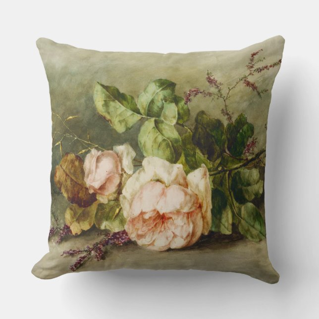 Vintage Roses by Margaretha Roosenboom Cushion (Front)