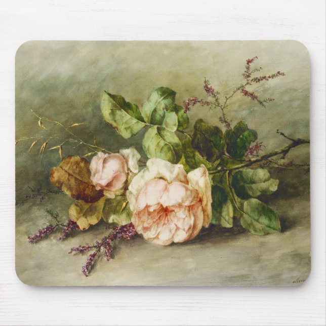 Vintage Roses by Margaretha Roosenboom Mouse Mat (Front)