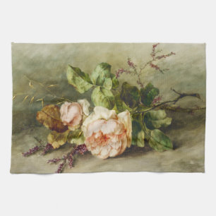 Vintage Roses by Margaretha Roosenboom Tea Towel