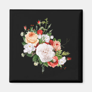 Vintage Roses Cute Floral Flower Bouquet Lovers Magnet