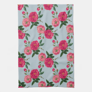 Vintage Roses Design Tea Towel