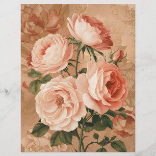 Vintage Roses double sided scrapbook paper