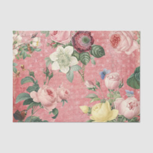Vintage Roses Elegant French Collage Tissue Paper