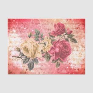 Vintage Roses Ephemera Decoupage Tissue Paper