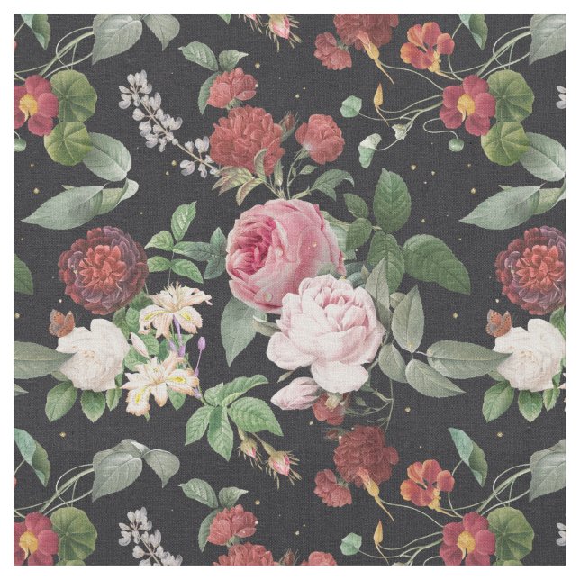 Vintage Roses Fabric (Close Up)