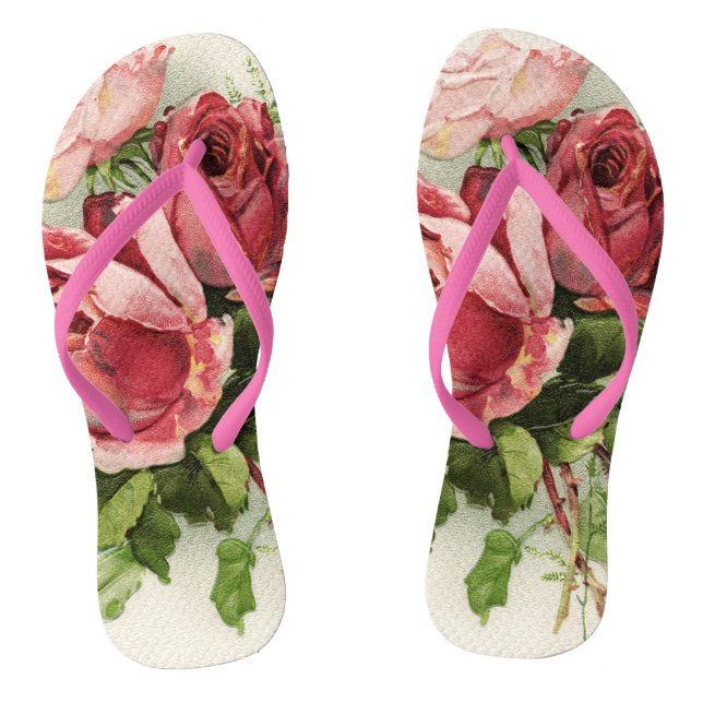 Vintage Roses Flip Flops (Footbed)