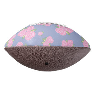 Vintage roses floral pattern american football
