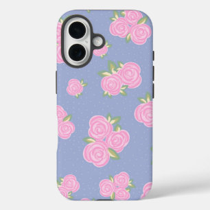 Vintage roses floral pattern iPhone 16 case