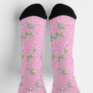 Vintage roses floral pattern socks