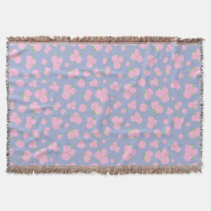 Vintage roses floral pattern throw blanket