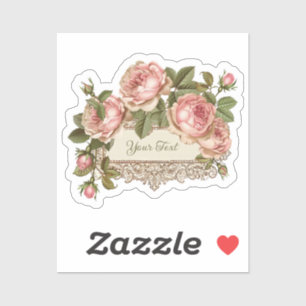 Vintage roses frame for your text or name