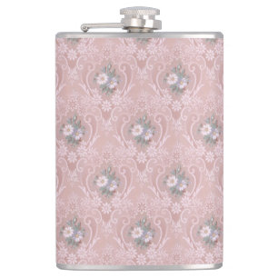 Vintage Roses Hip Flask