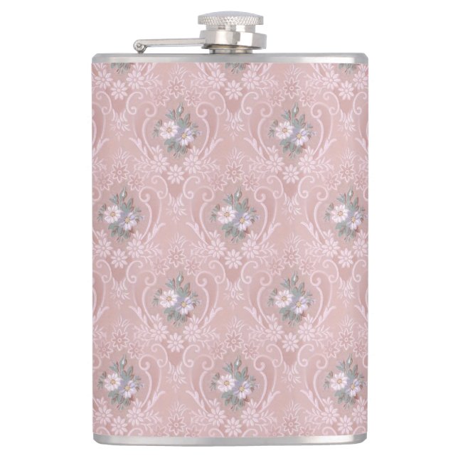 Vintage Roses Hip Flask (Front)