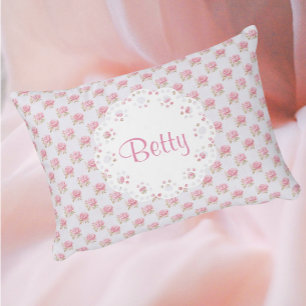 Vintage Roses Lace Doily Personalized Decorative Cushion