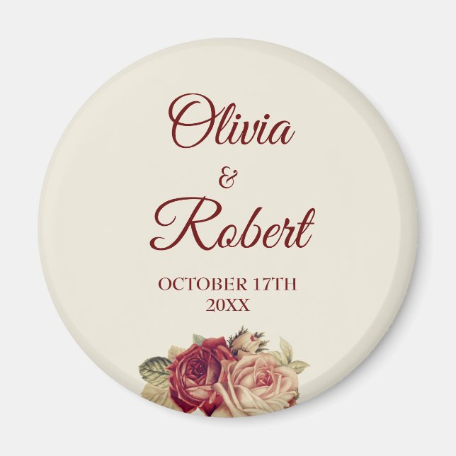 Vintage Roses Magnet (Front)