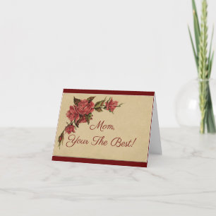 Vintage Roses Mother's Day Card