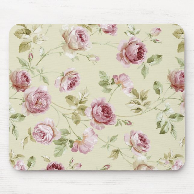 Vintage roses mouse mat (Front)