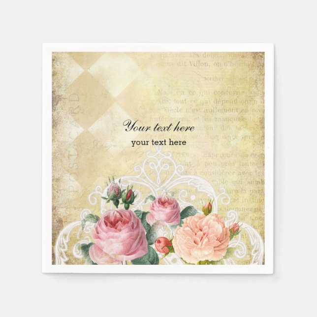 Vintage Roses Napkin (Front)