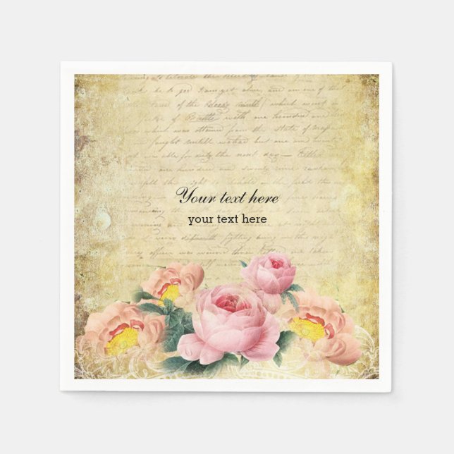 Vintage Roses Napkin (Front)