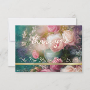 Vintage Roses Painted In Old Dutch Style Card