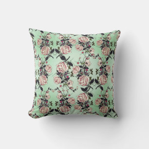 Vintage Roses Pattern Cushion