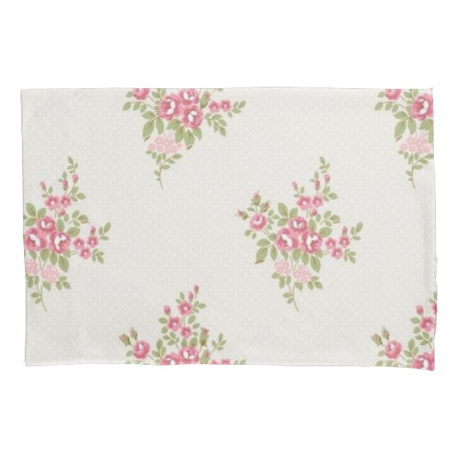 Vintage Roses Pillowcases, Standard Size Pillowcase (Front-Left)