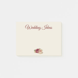 Vintage roses post-it notes