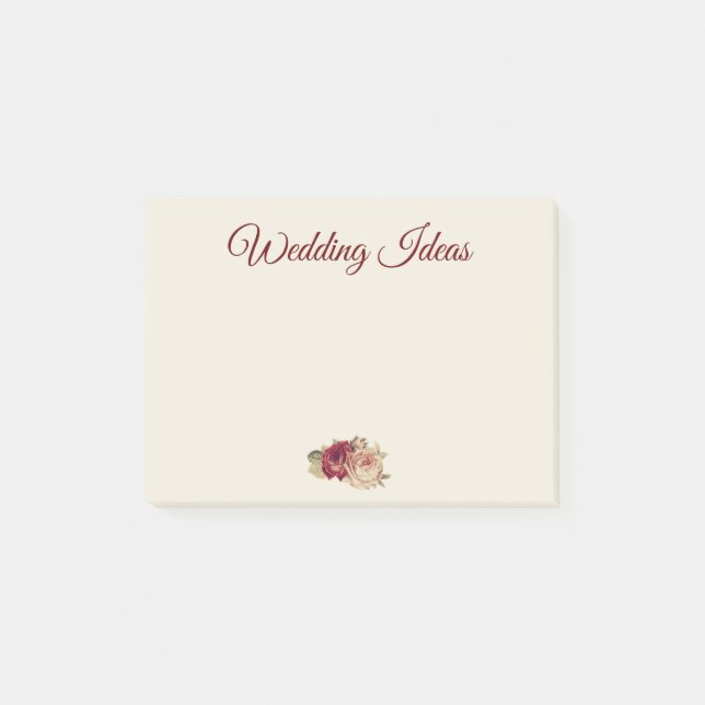 Vintage roses post-it notes (Front)