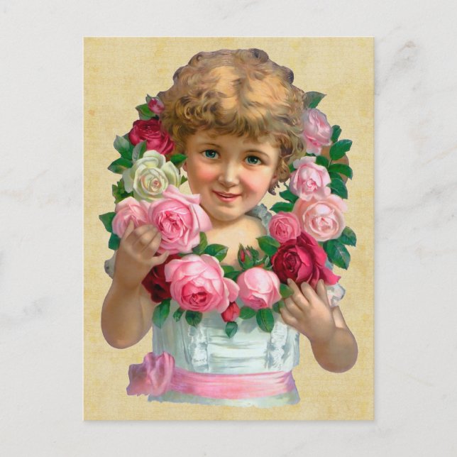 Vintage Roses Postcard (Front)