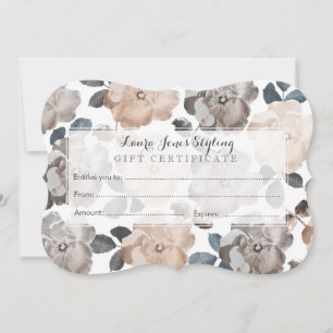 Vintage Roses Salon Gift Certificate Template