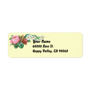Vintage Roses Simple Return Address Labels