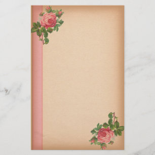 Vintage Roses Stationary Stationery