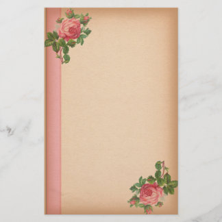 Vintage Roses Stationary Stationery