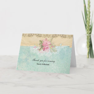 Vintage Roses Thank You Card