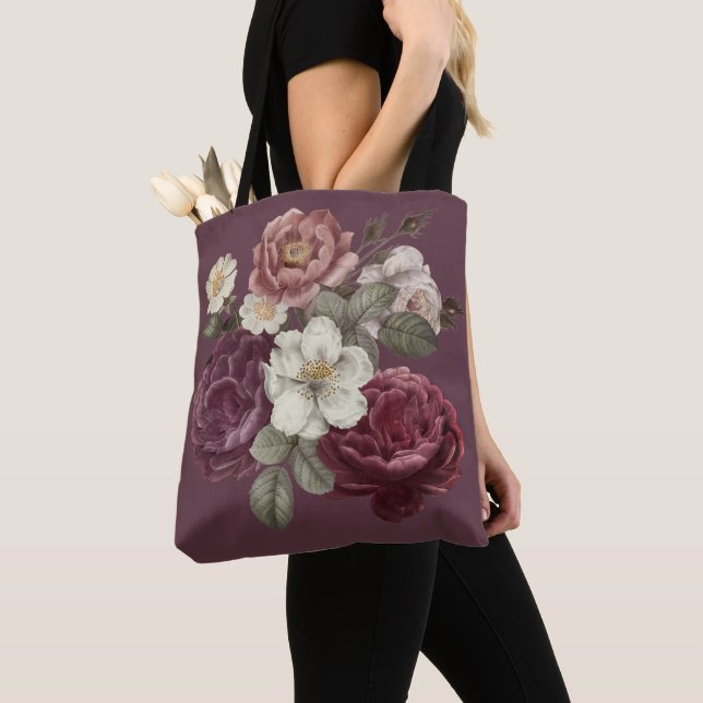 Vintage Roses  Tote Bag (Close Up)