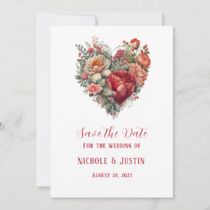 Vintage Roses Valentine's Day Save the Date Invitation