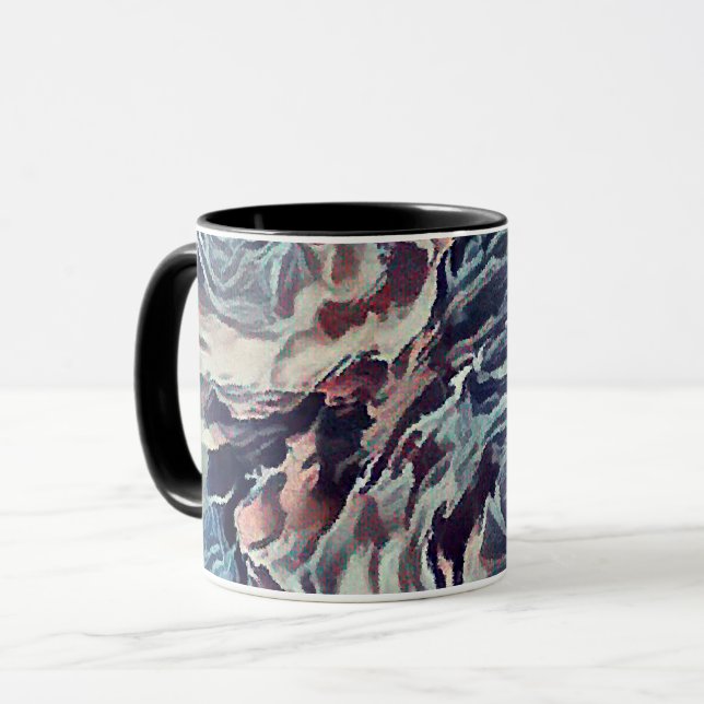 Vintage roses , vintage mug (Front Left)