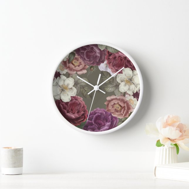 Vintage Roses Wall Clock (Home)