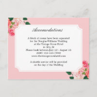 Vintage Roses Wedding Accommodations