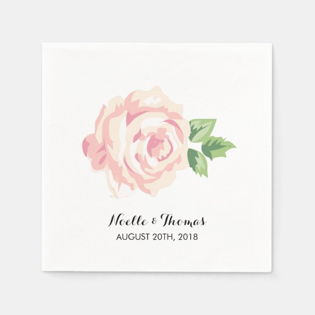 Vintage Roses Wedding Napkin (Front)