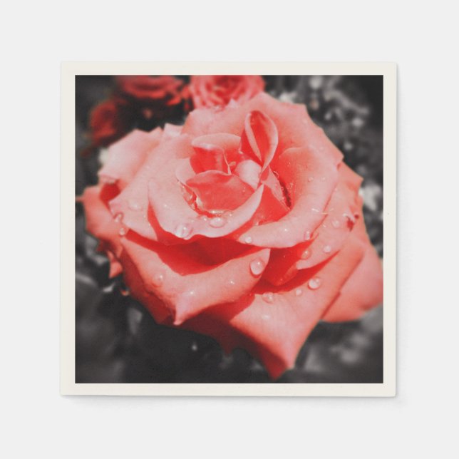 Vintage Roses Wedding Napkin (Front)
