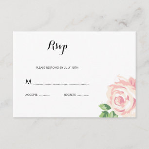 Vintage Roses Wedding Response RSVP Card
