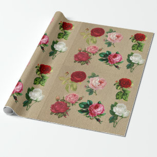 Vintage Roses Wrapping Paper