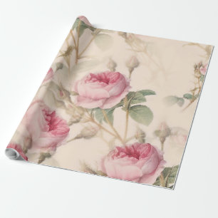 Vintage Roses Wrapping Paper