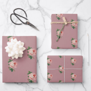 Vintage Roses Wrapping Paper Sheet