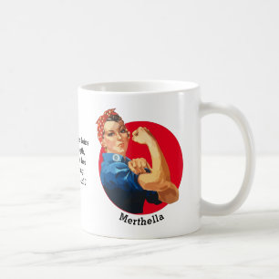 Vintage ROSIE RIVETER Personalised Coffee Mug