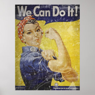 Vintage Rosie The Riveter Poster