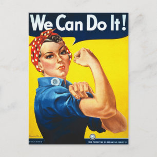 Vintage Rosie the Riveter War Postcard